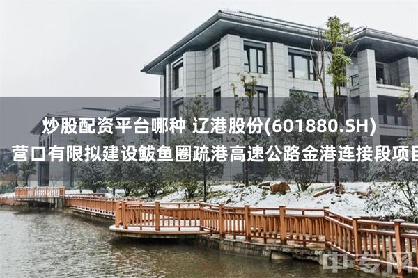 炒股配资平台哪种 辽港股份(601880.SH):营口有限拟建设鲅鱼圈疏港高速公路金港连接段项目