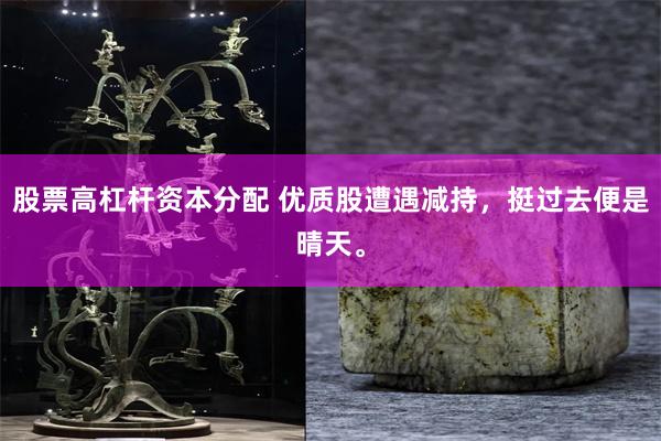 股票高杠杆资本分配 优质股遭遇减持,挺过去便是晴天。
