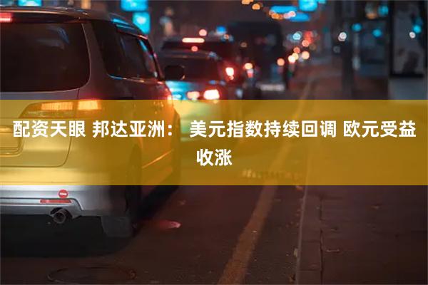 配资天眼 邦达亚洲: 美元指数持续回调 欧元受益收涨