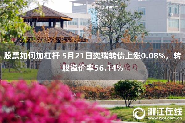 股票如何加杠杆 5月21日奕瑞转债上涨0.08%,转股溢价率56.14%