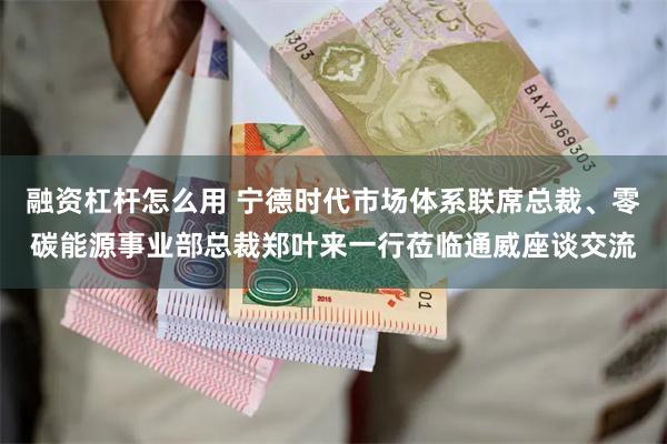 融资杠杆怎么用 宁德时代市场体系联席总裁、零碳能源事业部总裁郑叶来一行莅临通威座谈交流